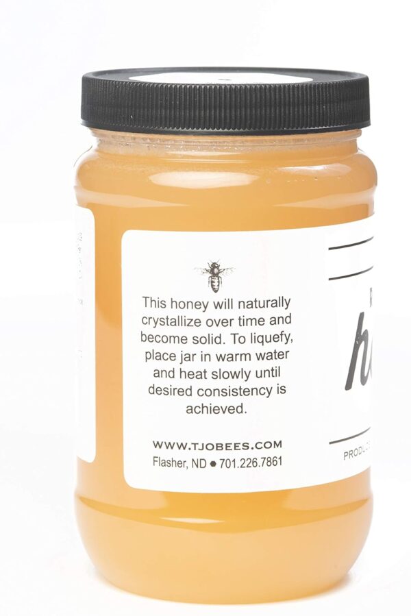 TJO Bees Raw and Unfiltered Honey (22 OZ Jar) - Image 2