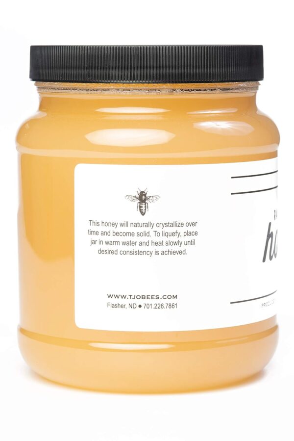 TJO Bees Raw and Unfiltered Honey (5 LB (80 OZ) Jar) - Image 3